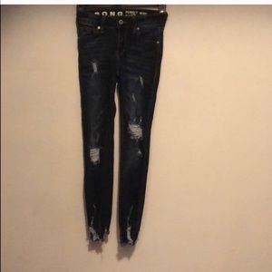 Damaged triple zero jeans